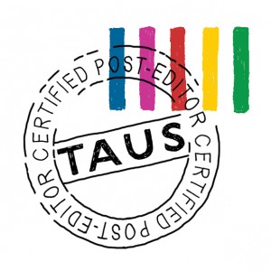 Sello de certificación de post-editor de traducción automática de TAUS